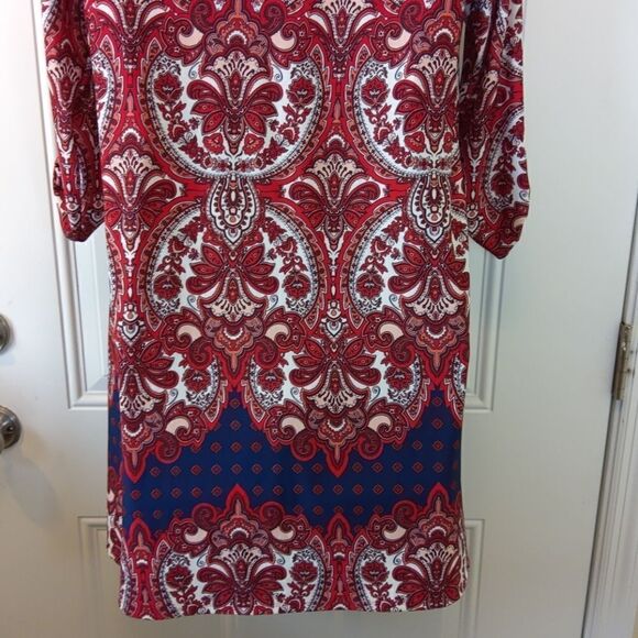 New Directions paisley print 3/4 sleeve dress - Picture 9 of 12